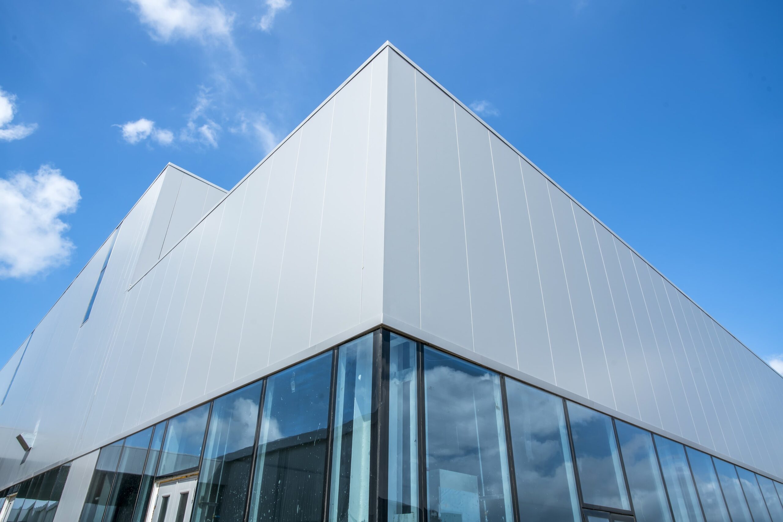 Gutter and downpipe cleaning for commercial factory warehouse